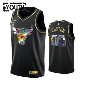 Maillot Enfant Chicago Bulls Diamond Edition Personnalisé Noir Swingman Maillot Enfant Chicago Bulls Diamond Edition Personnalisé Noir Swingman