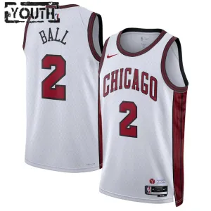Maillot Enfant Chicago Bulls Lonzo Ball 2 City Edition 2022-23 Blanc Swingman
