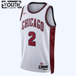 Maillot Enfant Chicago Bulls Lonzo Ball 2 City Edition 2022-23 Blanc Swingman