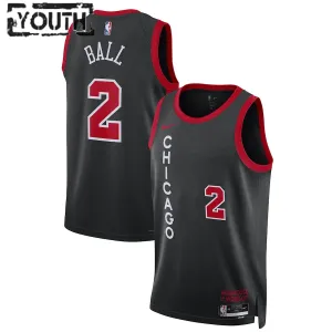 Maillot Enfant Chicago Bulls Lonzo Ball City Edition 2023-24 Noir Swingman