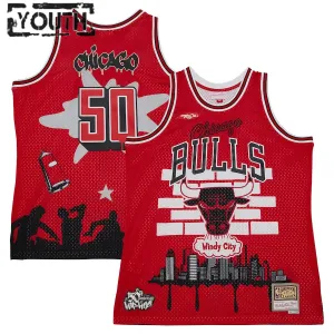 Maillot Enfant Chicago Bulls Mitchell Ness x Tats Cru Edition Hardwood Classics 2023-24 Rouge Swingman