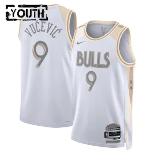 Maillot Enfant Chicago Bulls Nikola Vucevic City Edition 2024-25 Blanc Swingman