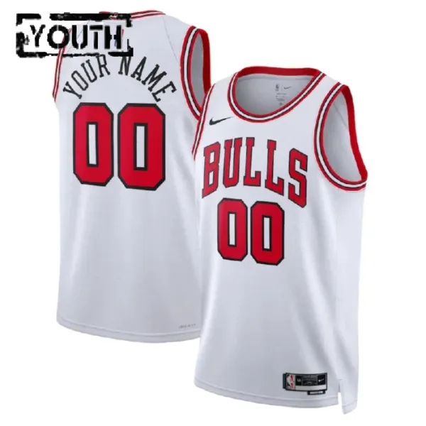 Maillot Enfant Chicago Bulls Personnalisé Association Edition Blanc Swingman Maillot Enfant Chicago Bulls Personnalisé Association Edition Blanc Swingman