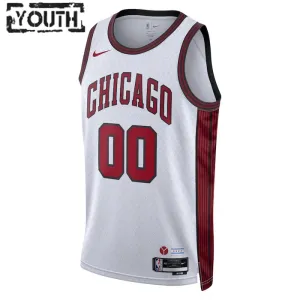 Maillot Enfant Chicago Bulls Personnalisé City Edition 2022-23 Blanc Swingman