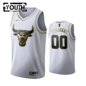Maillot Enfant Chicago Bulls Personnalisé Golden Edition Blanc Swingman Maillot Enfant Chicago Bulls Personnalisé Golden Edition Blanc Swingman