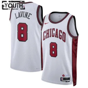 Maillot Enfant Chicago Bulls Zach Lavine 8 City Edition 2022-23 Blanc Swingman