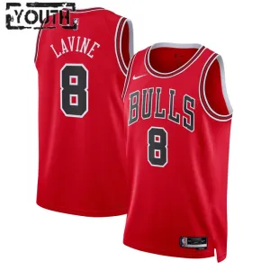 Maillot Enfant Chicago Bulls Zach Lavine 8 Icon Edition Rouge Swingman