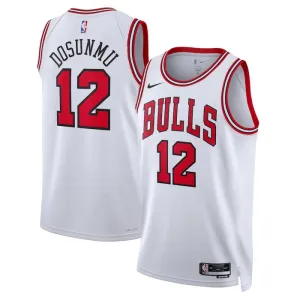 Maillot Homme Chicago Bulls Ayo Dosunmu 12 Association Edition Blanc Swingman