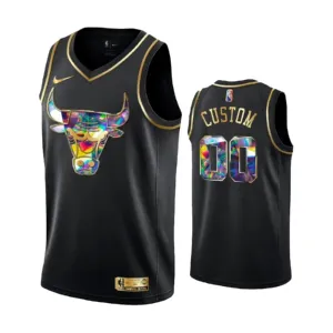 Maillot Homme Chicago Bulls Diamond Edition Personnalisé Noir Swingman Maillot Homme Chicago Bulls Diamond Edition Personnalisé Noir Swingman