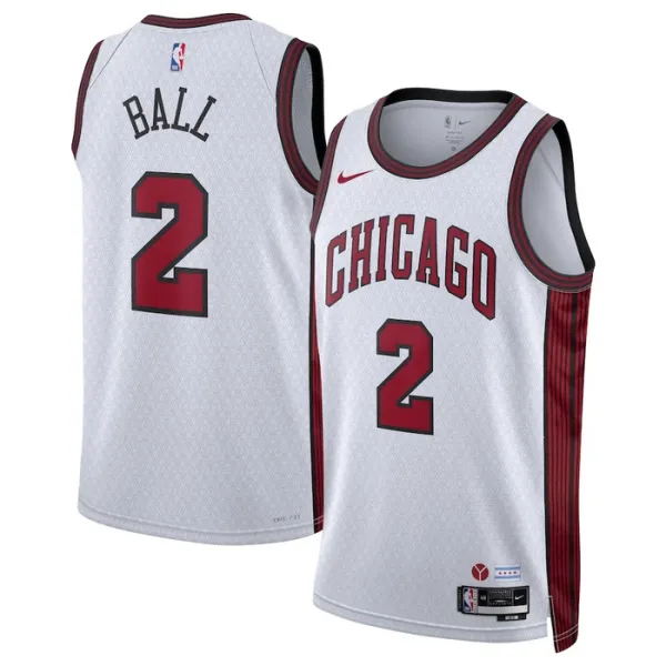 Maillot Homme Chicago Bulls Lonzo Ball 2 City Edition 2022-23 Blanc Swingman Maillot Homme Chicago Bulls Lonzo Ball 2 City Edition 2022-23 Blanc Swingman