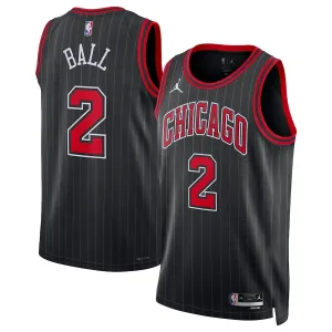 Maillot Homme Chicago Bulls Lonzo Ball 2 Statement Edition Noir Swingman