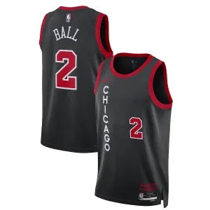 Maillot Homme Chicago Bulls Lonzo Ball City Edition 2023-24 Noir Swingman