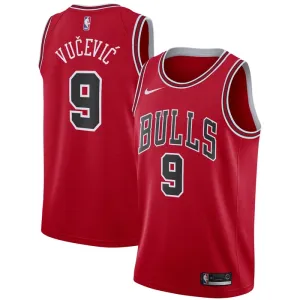 Maillot Homme Chicago Bulls Nikola Vucevic 9 Icon Edition Rouge Swingman