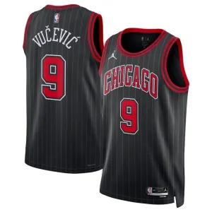 Maillot Homme Chicago Bulls Nikola Vucevic 9 Statement Edition Noir Swingman