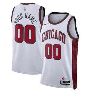 Maillot Homme Chicago Bulls Personnalisé City Edition 2022-23 Blanc Swingman