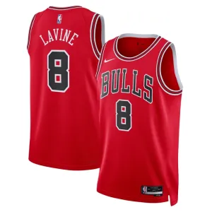 Maillot Homme Chicago Bulls Zach Lavine 8 Icon Edition Rouge Swingman