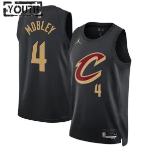 Maillot Enfant Cleveland Cavaliers Evan Mobley 4 Statement Edition Noir Swingman
