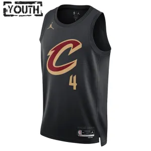 Maillot Enfant Cleveland Cavaliers Evan Mobley 4 Statement Edition Noir Swingman