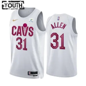 Maillot Enfant Cleveland Cavaliers Jarrett Allen 31 Association Edition Blanc Swingman Maillot Enfant Cleveland Cavaliers Jarrett Allen 31 Association Edition Blanc Swingman