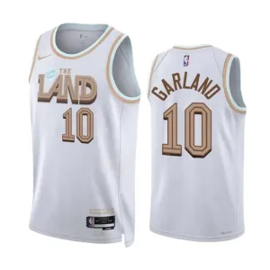 Maillot Homme Cleveland Cavaliers Darius Garland 10 City Edition 2022-23 Blanc Swingman Maillot Homme Cleveland Cavaliers Darius Garland 10 City Edition 2022-23 Blanc Swingman