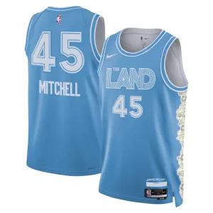 Maillot Homme Cleveland Cavaliers Donovan Mitchell City Edition 2024-25 Bleu Swingman