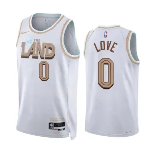 Maillot Homme Cleveland Cavaliers Kevin Love 0 City Edition 2022-23 Blanc Swingman Maillot Homme Cleveland Cavaliers Kevin Love 0 City Edition 2022-23 Blanc Swingman