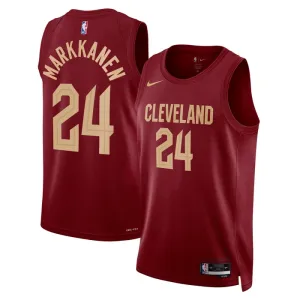 Maillot Homme Cleveland Cavaliers Lauri Markkanen 24 Icon Edition Maroon Swingman