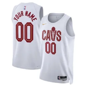Maillot Homme Cleveland Cavaliers Personnalisé Association Edition Blanc Swingman