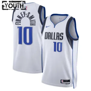 Maillot Enfant Dallas Mavericks Dorian Finney-Smith 10 Association Edition Blanc Swingman