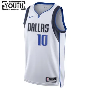 Maillot Enfant Dallas Mavericks Dorian Finney-Smith 10 Association Edition Blanc Swingman