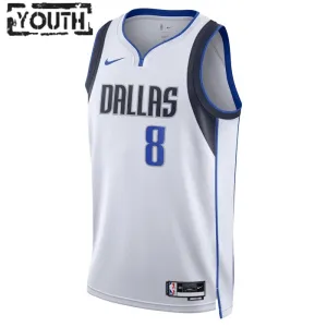 Maillot Enfant Dallas Mavericks Josh Green 8 Association Edition Blanc Swingman
