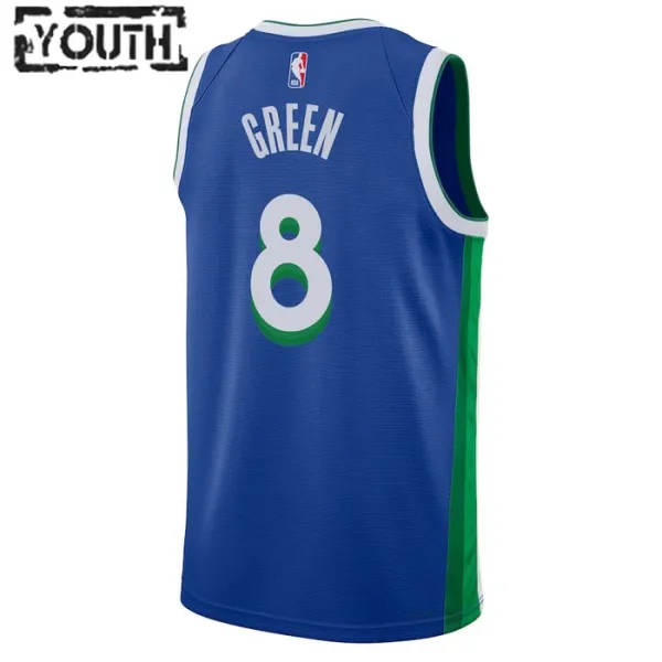 Maillot Enfant Dallas Mavericks Josh Green 8 City Edition 2022-23 Bleu Swingman