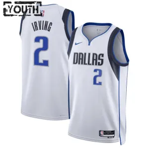 Maillot Enfant Dallas Mavericks Kyrie Irving 2 Association Edition Blanc Swingman