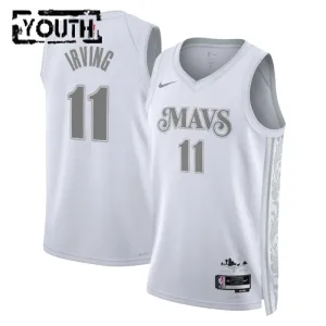 Maillot Enfant Dallas Mavericks Kyrie Irving City Edition 2024-25 Blanc Swingman
