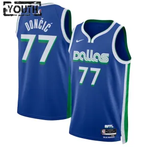 Maillot Enfant Dallas Mavericks Luka Doncic 77 City Edition 2022-23 Bleu Swingman