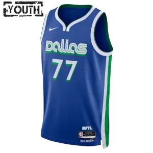 Maillot Enfant Dallas Mavericks Luka Doncic 77 City Edition 2022-23 Bleu Swingman