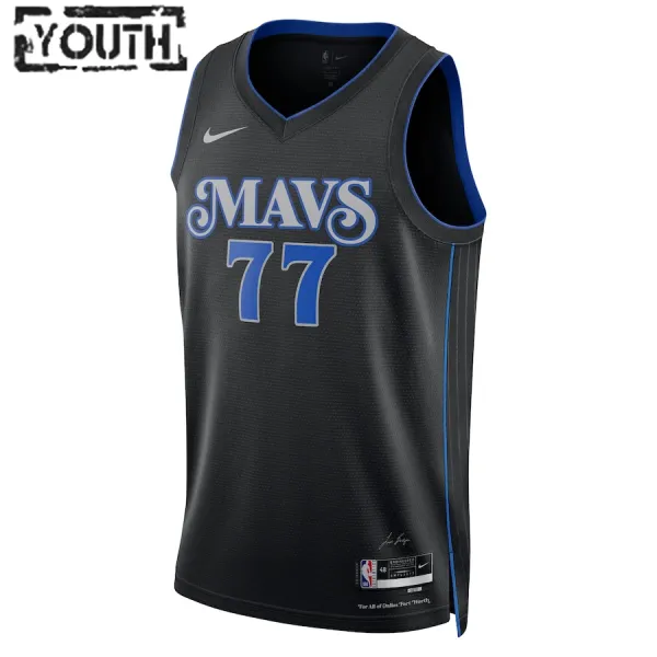 Maillot Enfant Dallas Mavericks Luka Doncic City Edition 2023-24 Noir Swingman