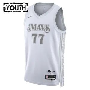 Maillot Enfant Dallas Mavericks Luka Doncic City Edition 2024-25 Blanc Swingman