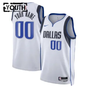 Maillot Enfant Dallas Mavericks Personnalisé Association Edition Blanc Swingman