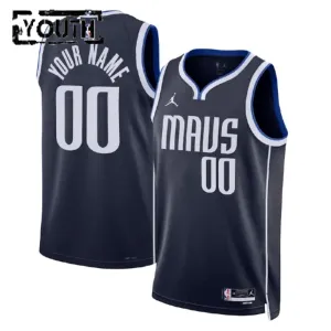 Maillot Enfant Dallas Mavericks Personnalisé Statement Edition Noir Swingman