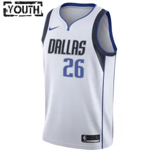 Maillot Enfant Dallas Mavericks Spencer Dinwiddie 26 Association Edition Blanc Swingman