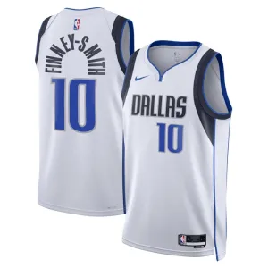 Maillot Homme Dallas Mavericks Dorian Finney-Smith 10 Association Edition Blanc Swingman