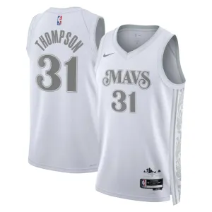 Maillot Homme Dallas Mavericks Klay Thompson City Edition 2024-25 Blanc Swingman