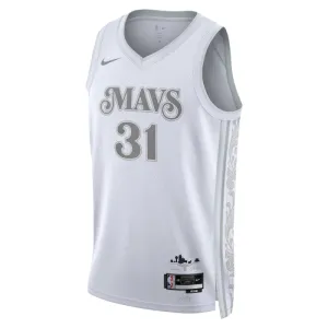 Maillot Homme Dallas Mavericks Klay Thompson City Edition 2024-25 Blanc Swingman