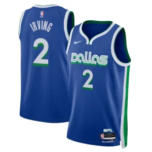 Maillot Homme Dallas Mavericks Kyrie Irving 2 City Edition 2022-23 Bleu Swingman