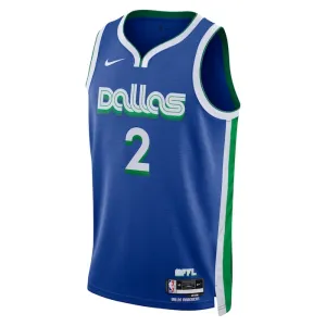 Maillot Homme Dallas Mavericks Kyrie Irving 2 City Edition 2022-23 Bleu Swingman