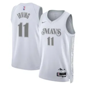 Maillot Homme Dallas Mavericks Kyrie Irving City Edition 2024-25 Blanc Swingman