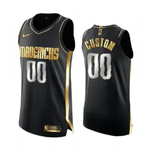 Maillot Homme Dallas Mavericks Limited Personnalisé Golden Edition Noir Swingman Maillot Homme Dallas Mavericks Limited Personnalisé Golden Edition Noir Swingman