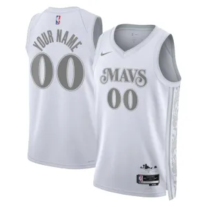 Maillot Homme Dallas Mavericks Personnalisé City Edition 2024-25 Blanc Swingman