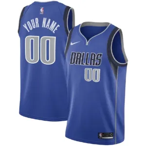 Maillot Homme Dallas Mavericks Personnalisé Icon Edition Bleu Swingman